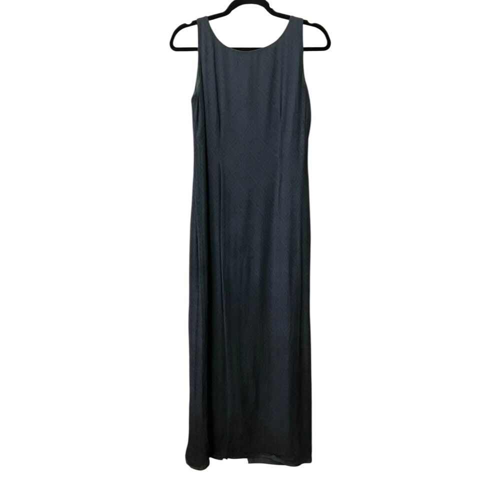 Vintage Y2K Banana Republic geometric print silk sleeveless maxi dress
